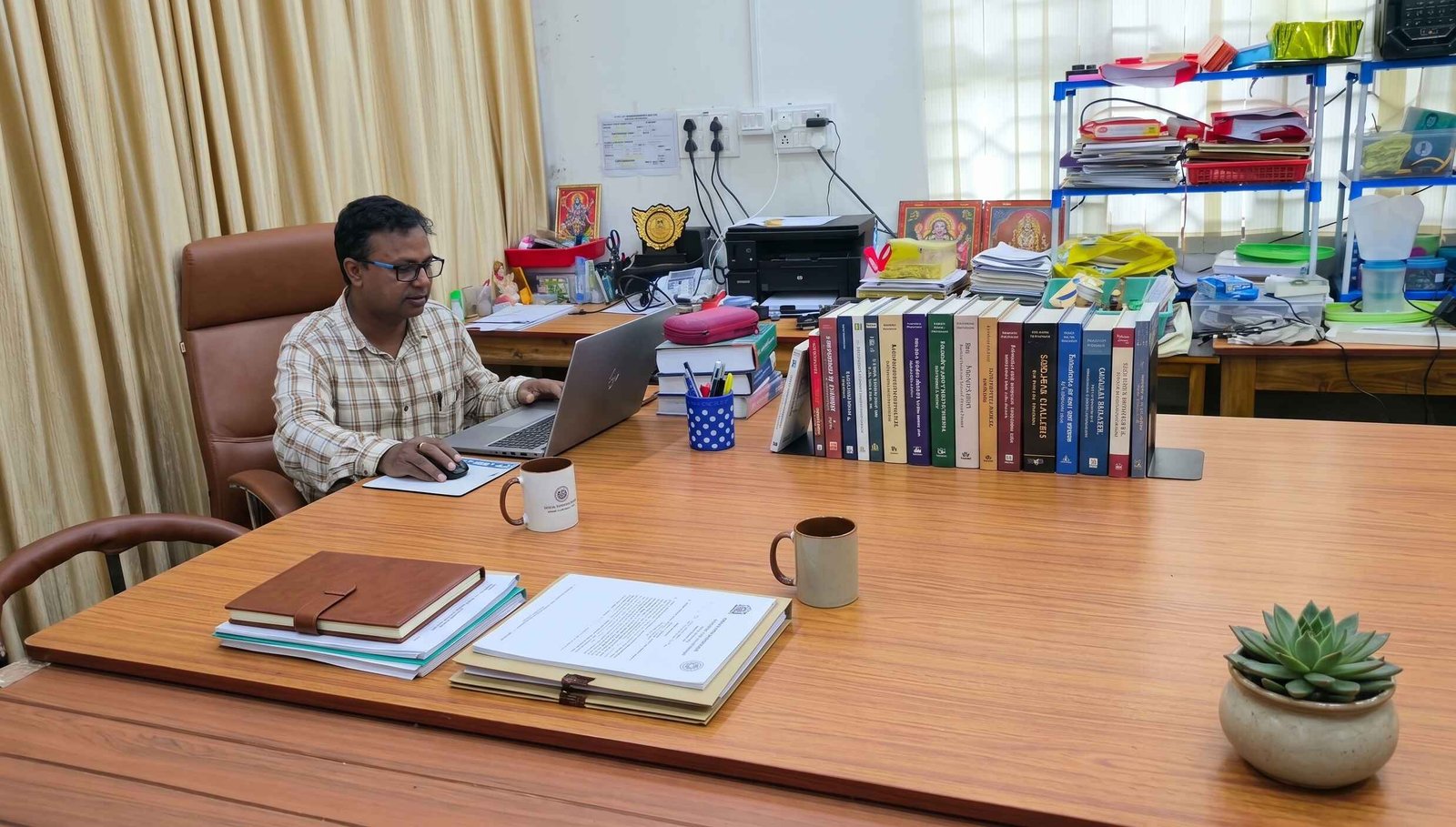 Prof. Tushar Kanti Bera in the instrumentation laboratory